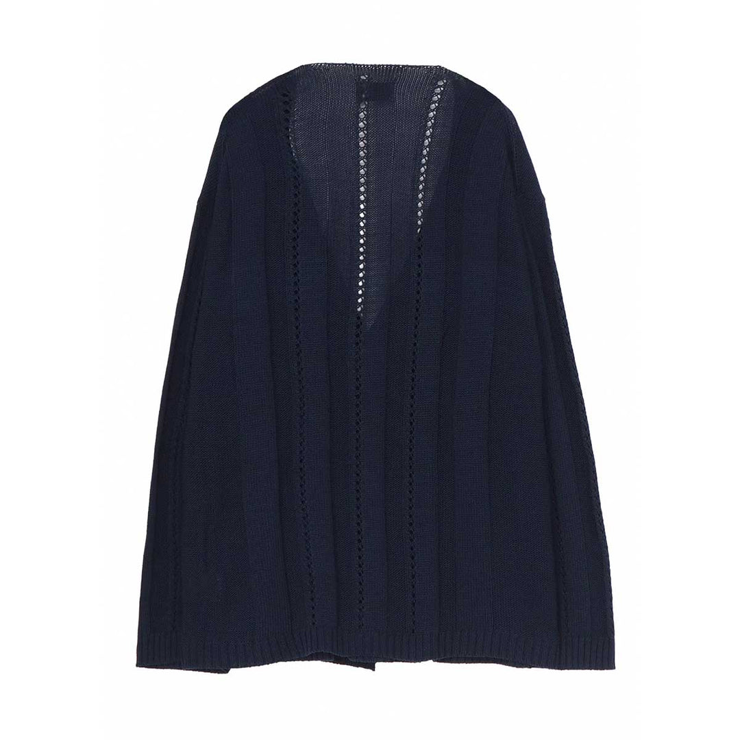 5G 1PLY OPENWORK RIB CARDIGAN
