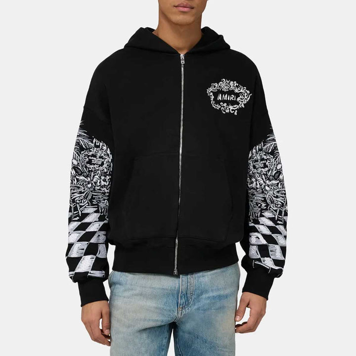 AMIRI - CHATEAU SKETCH ZIP HOODIE