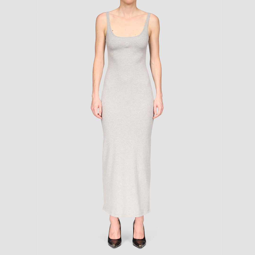 Marine Serre - Moon Logo Ribbed Jersey Long Dress