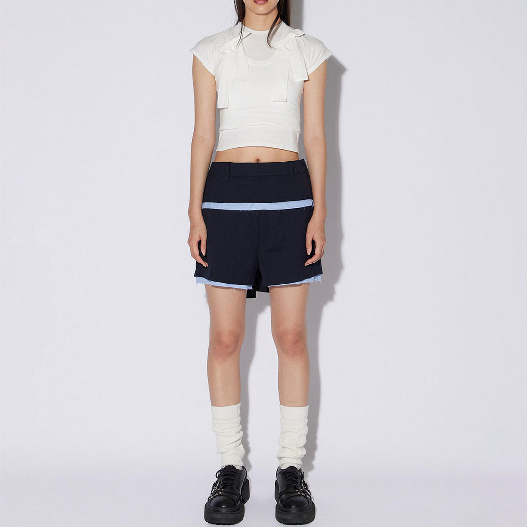 AMBUSH® - WOMENS LAYERED SUIT SHORT PANTS