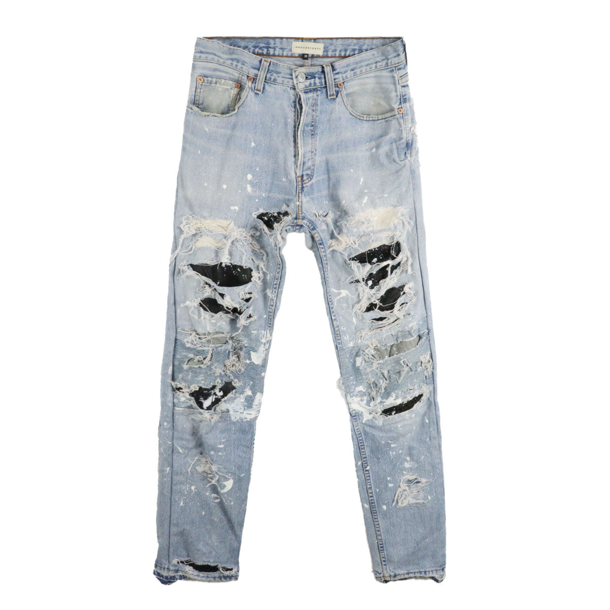 DESTROY LEATHER DENIM PANTS 30B – Why are you here?