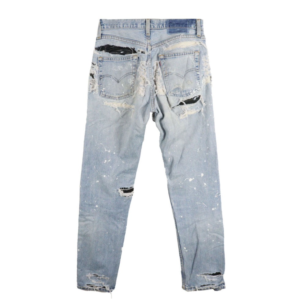 DESTROY LEATHER DENIM PANTS 30B - INNOCENCE NY