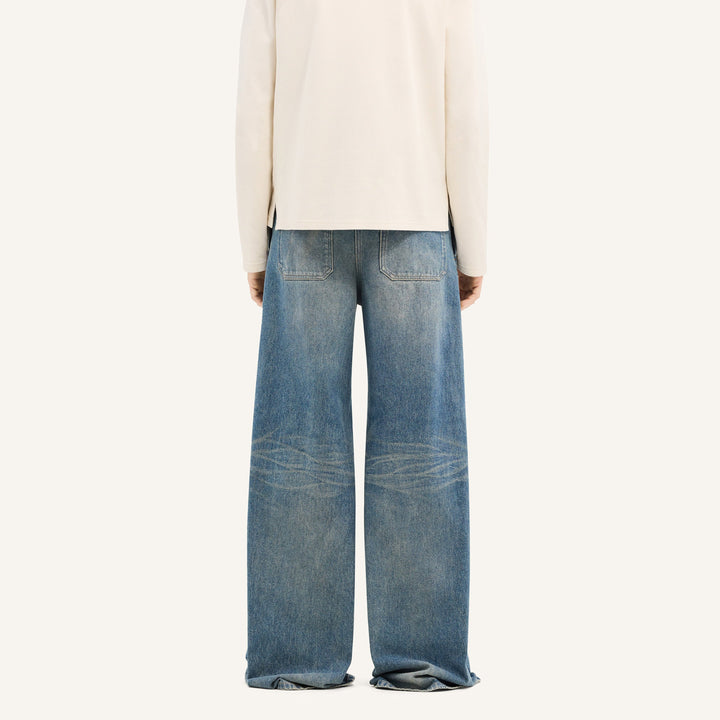 ONE POCKET DENIM BAGGY PANTS