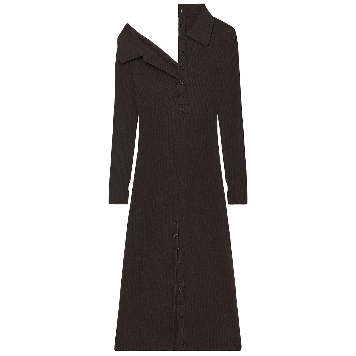 ワンピース COURREGES MULTI BUTTONS MIDI DRESS Multi-Button Midi Wool Dress | Why are you here?
