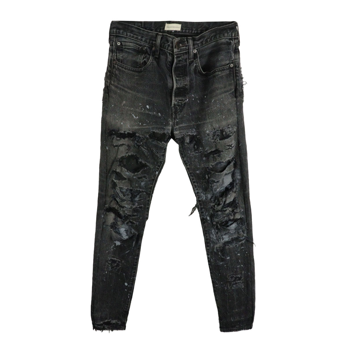 Destroy Leather Denim Pants 32B | Why are you here?