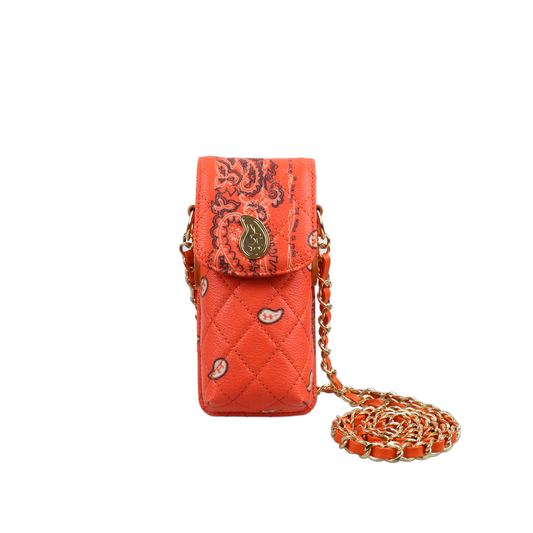 THE WORLD IS YOURS - Paisley Quilting Mini Pouch (GOLD/LONG)