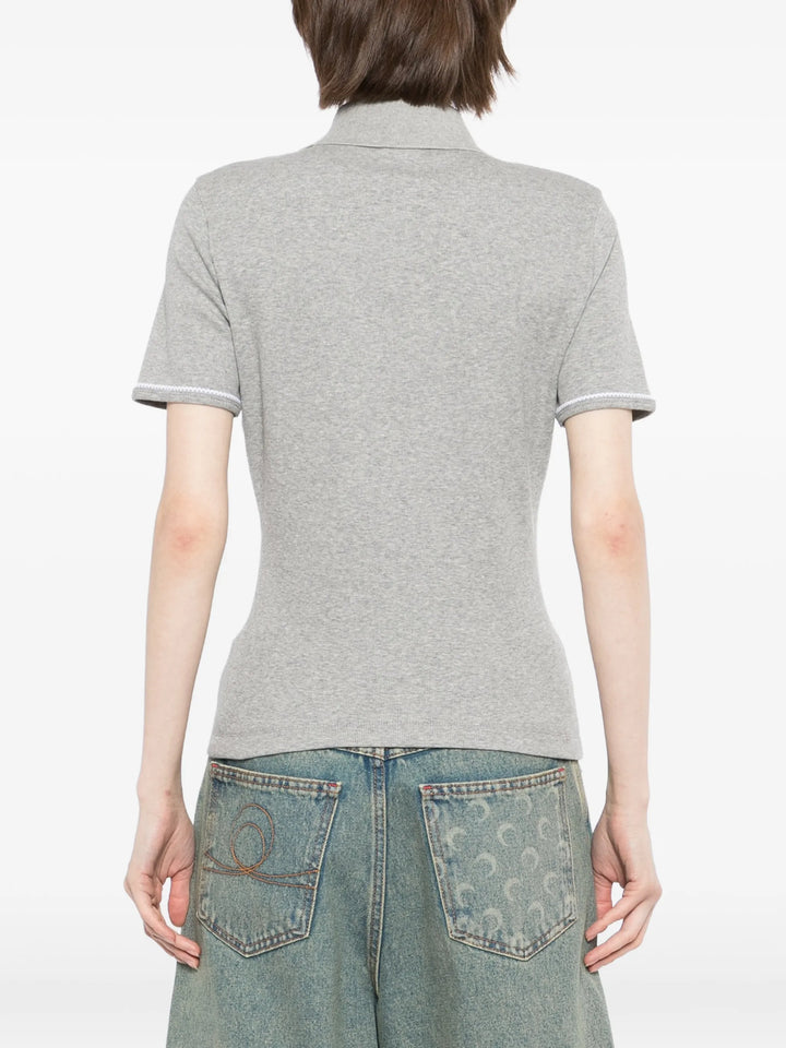 Light Ribbed Jersey Polo T-Shirt