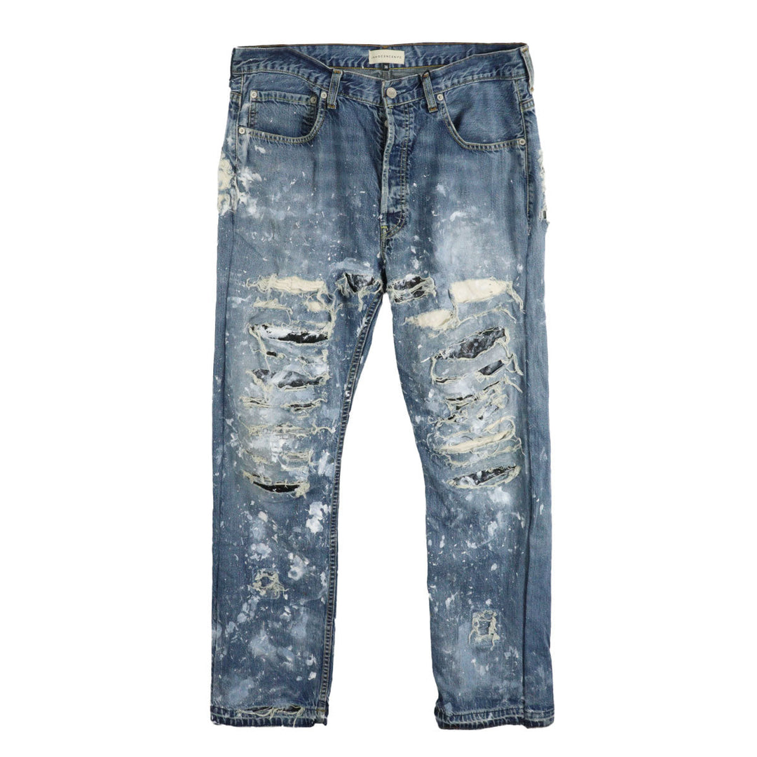 DESTROY LEATHER DENIM PANTS 36 - INNOCENCE NY