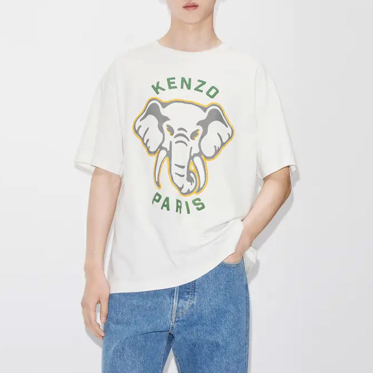 KENZO 'VARSITY JUNGLE' エレファント オーバー サイズ Tシャツ メンズ