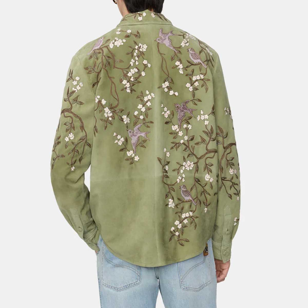 AMIRI - SUEDE SPARROW LONG SLEEVE SHIRT