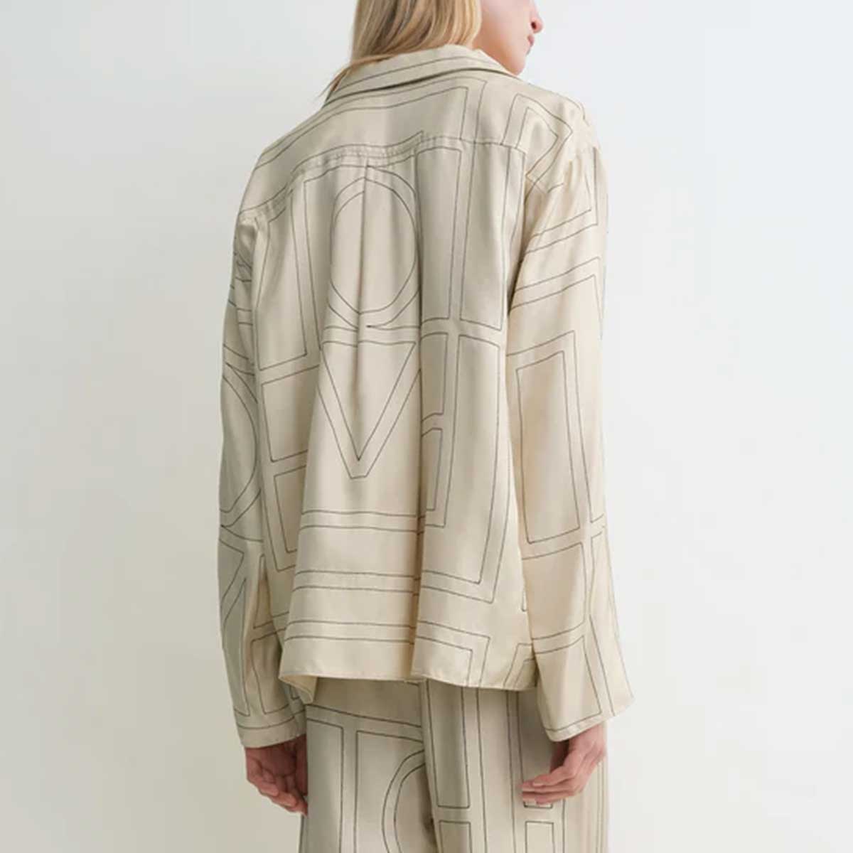 TOTEME (トーテム) | Monogram silk pj top シャツ
