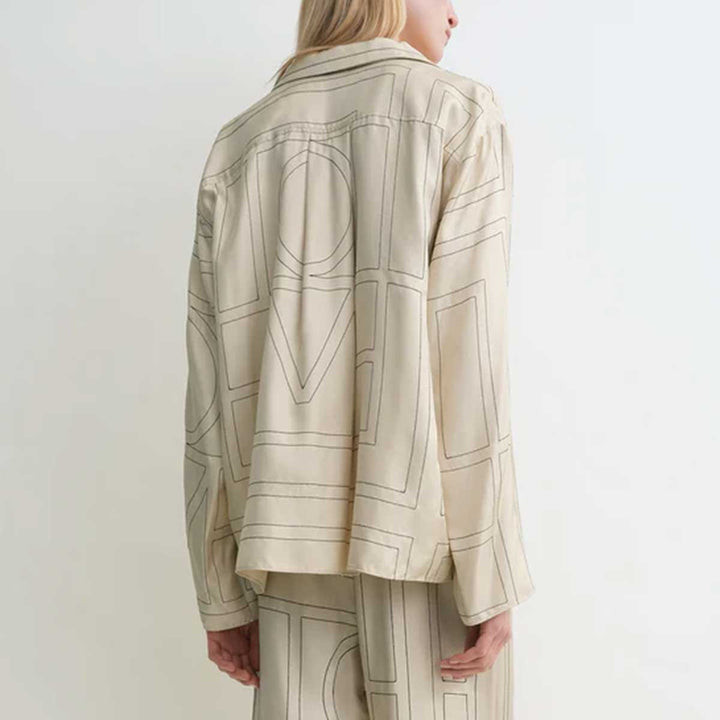 TOTEME - Monogram silk pj top