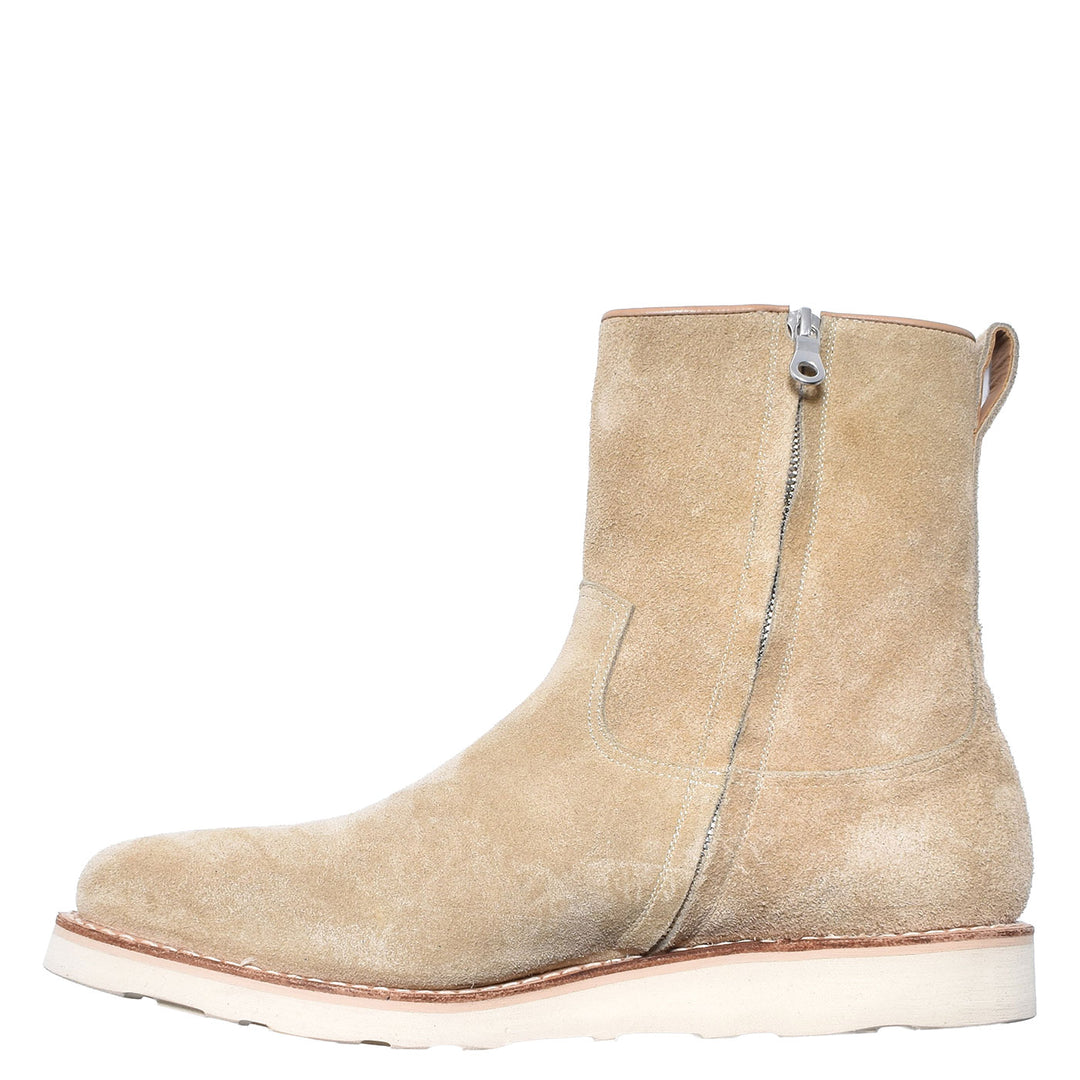 Suede Leather Side Zipper Boots