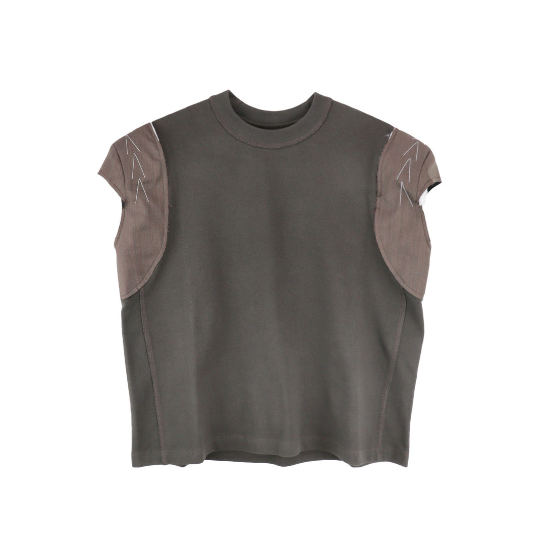 SONIA CARRASCO - TAILORED SHOULDERS PIQUE TOP