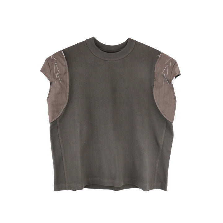 SONIA CARRASCO - TAILORED SHOULDERS PIQUE TOP