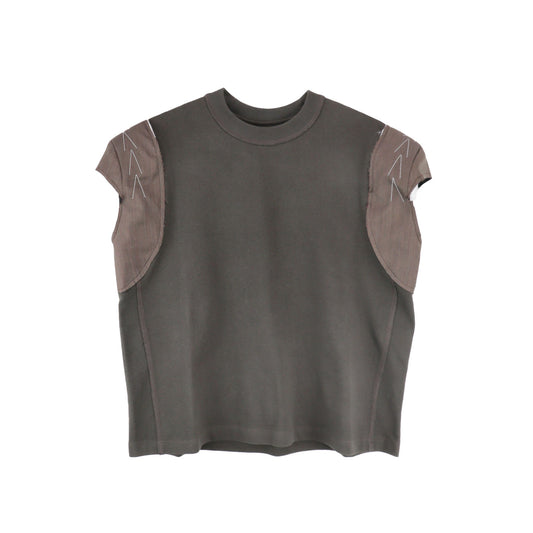 SONIA CARRASCO - TAILORED SHOULDERS PIQUE TOP