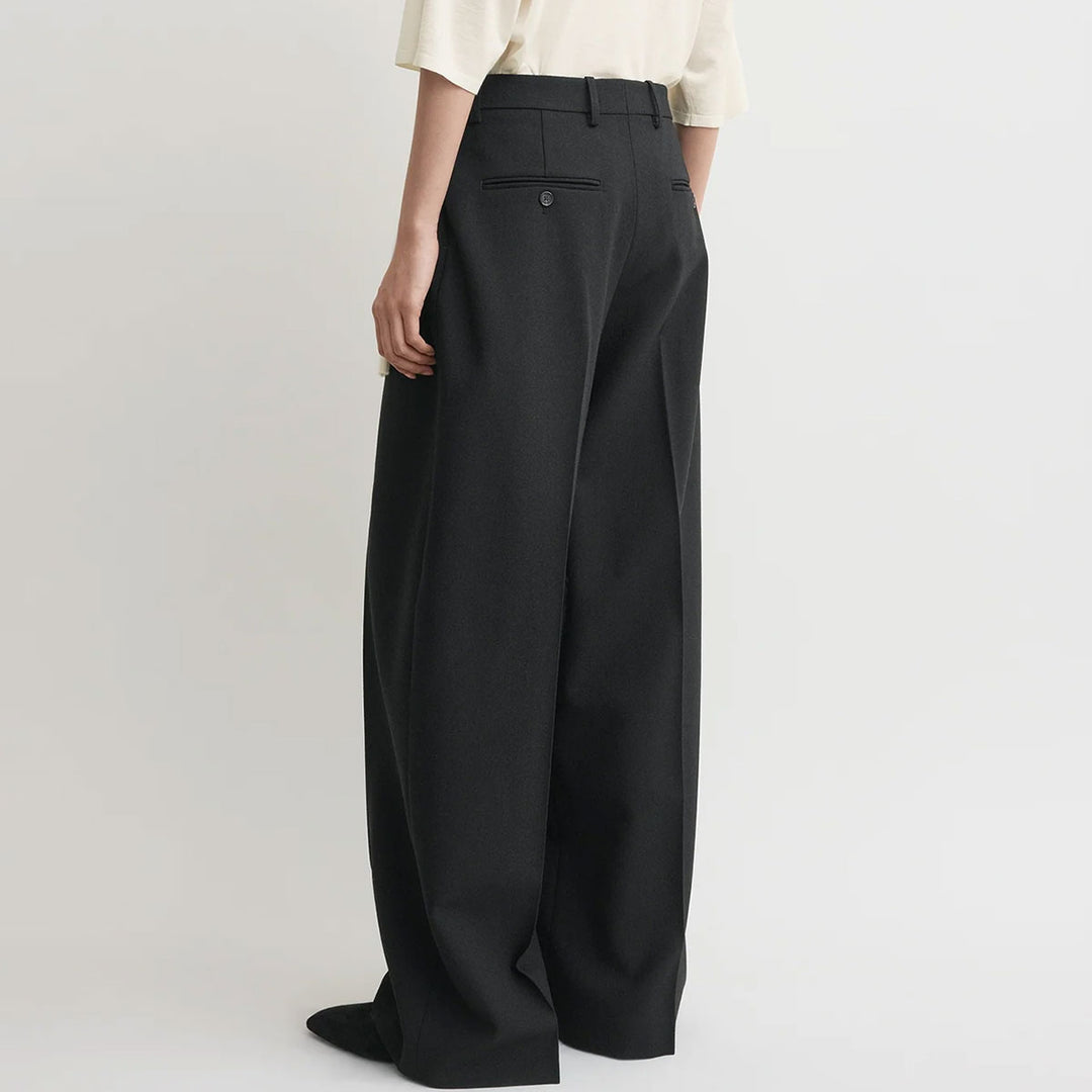 Wide tailored trousers black petite