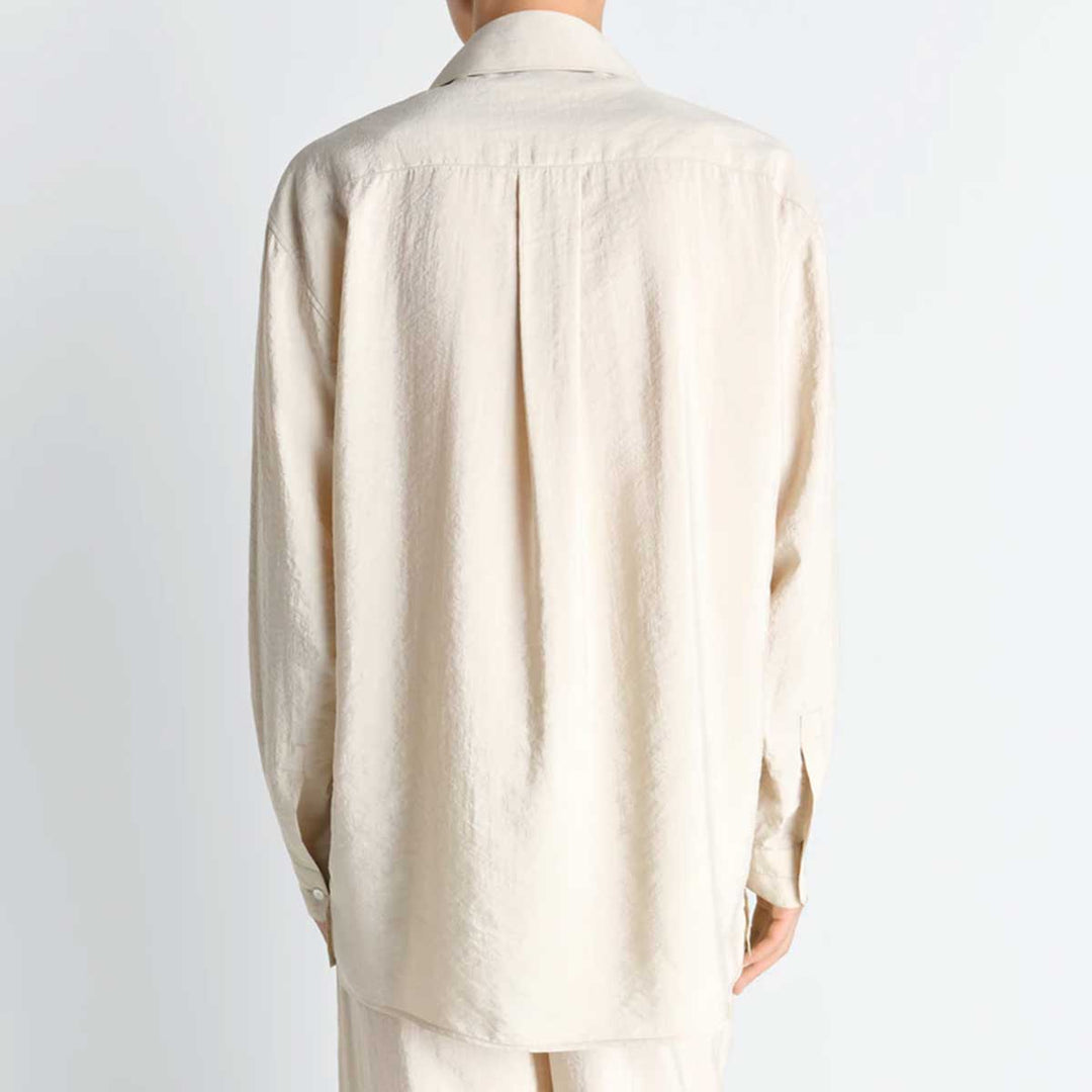 LEMAIRE - ドライシルクのコンバーチブル カラーシャツ