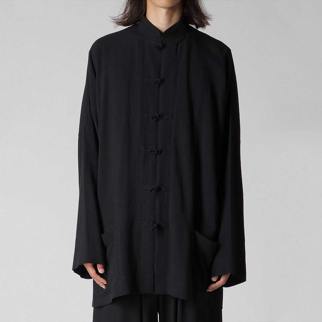 Ys for men - RY/LI CLOTH CHINA BUTTON STAND COLLAR SHIRT