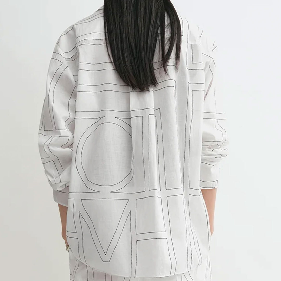 Monogram cotton-blend PJ top