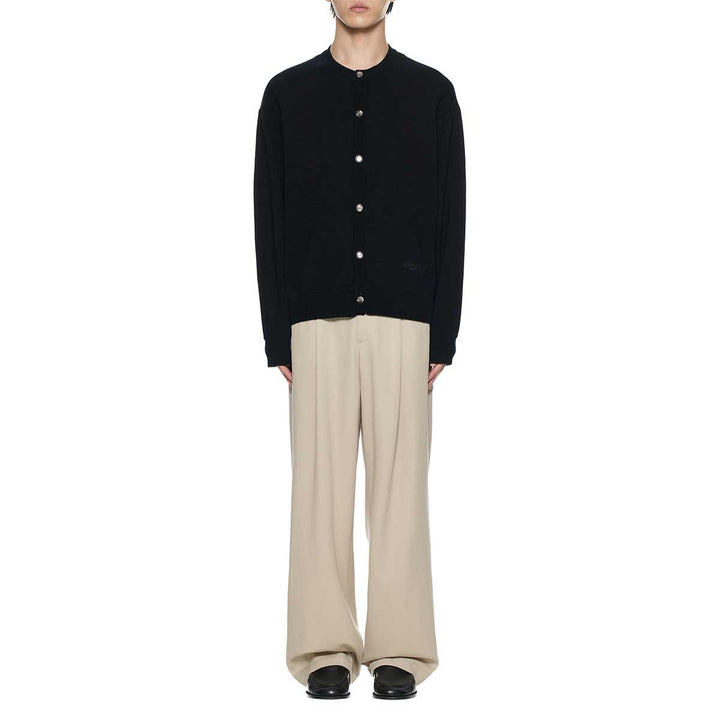 WOOYOUNGMI - Round Neck Wool Cardigan