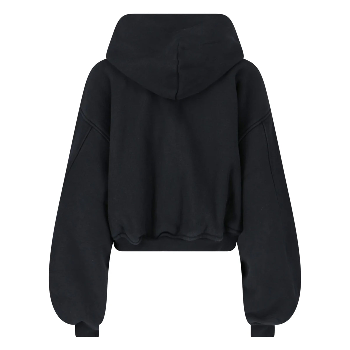 alexanderwang ベロア クロップドパーカー ブラック　sサイズ ブラック オーバーサイズ クロップド ジップアップ フーディー | Why