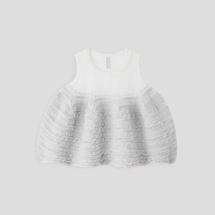 CFCL - POTTERY SWELL LUCENT GLITTER SLEEVELESS BUST FLARE TOP