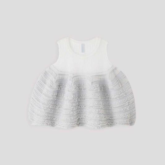 CFCL - POTTERY SWELL LUCENT GLITTER SLEEVELESS BUST FLARE TOP