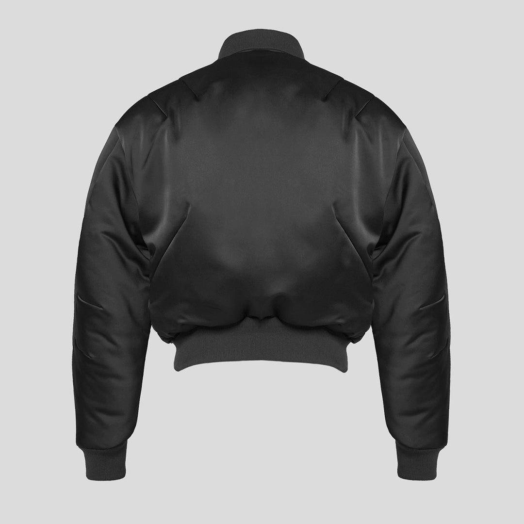 MAX SATIN PILLOW BOMBER JACKET