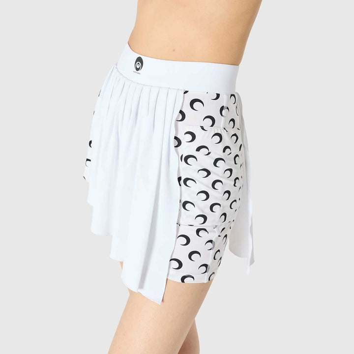 Athleisure mini skort with moon inserts