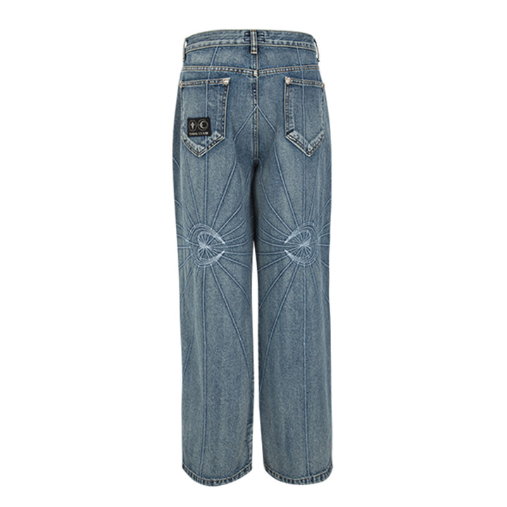 TC Rise Denim Emb Pant - THUG CLUB