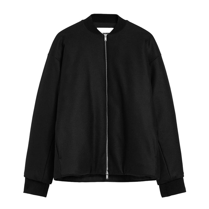 Wool Melton Padded Bomber Jacket