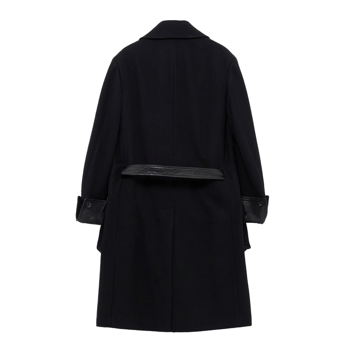 WOOL FLANNEL BELT DETAIL MILITARY 6B JACKET