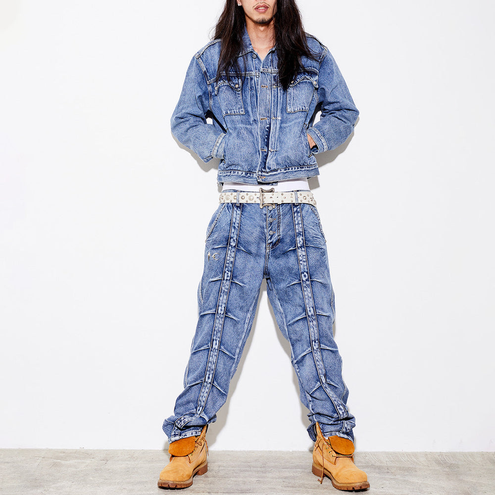 THUG CLUB - Line GOB Denim Pants