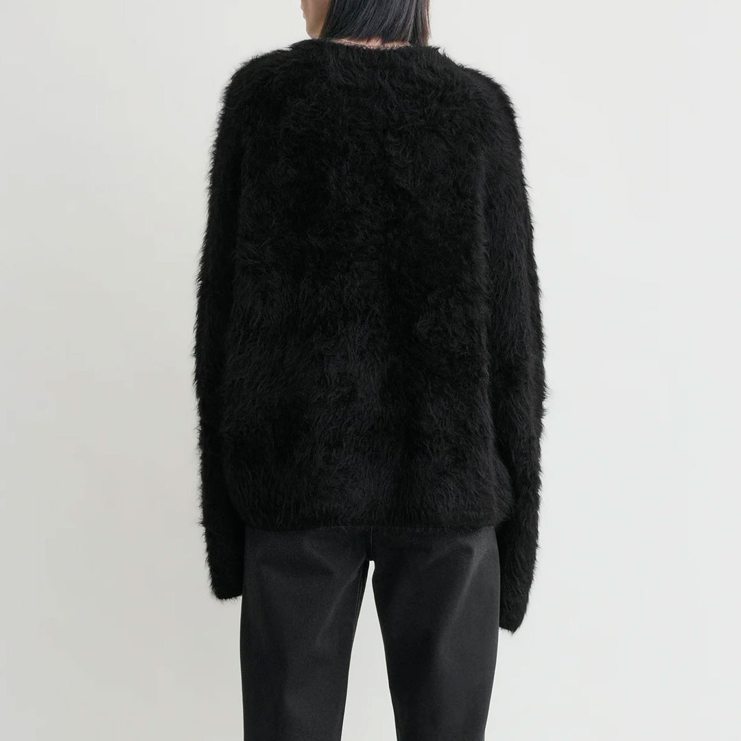Boxy alpaca knit black