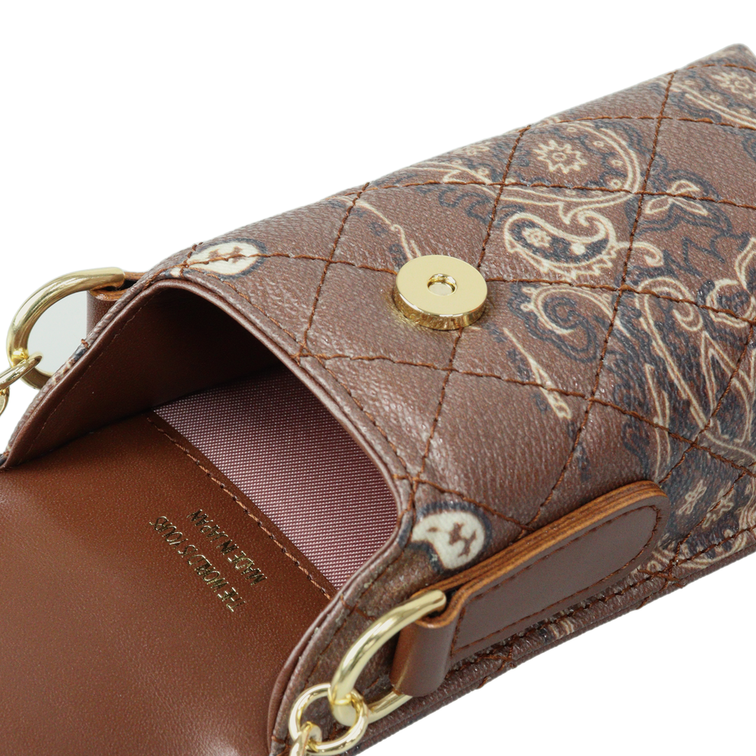 Paisley Quilting Mini Pouch (GOLD/LONG)