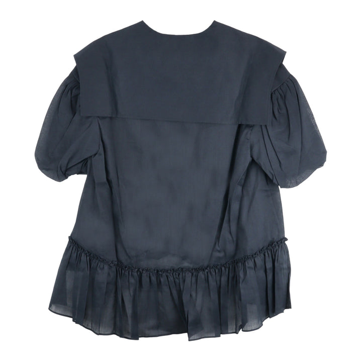 Simone Rocha - Cropped Sailor Collar Puff Sleeve Shirt