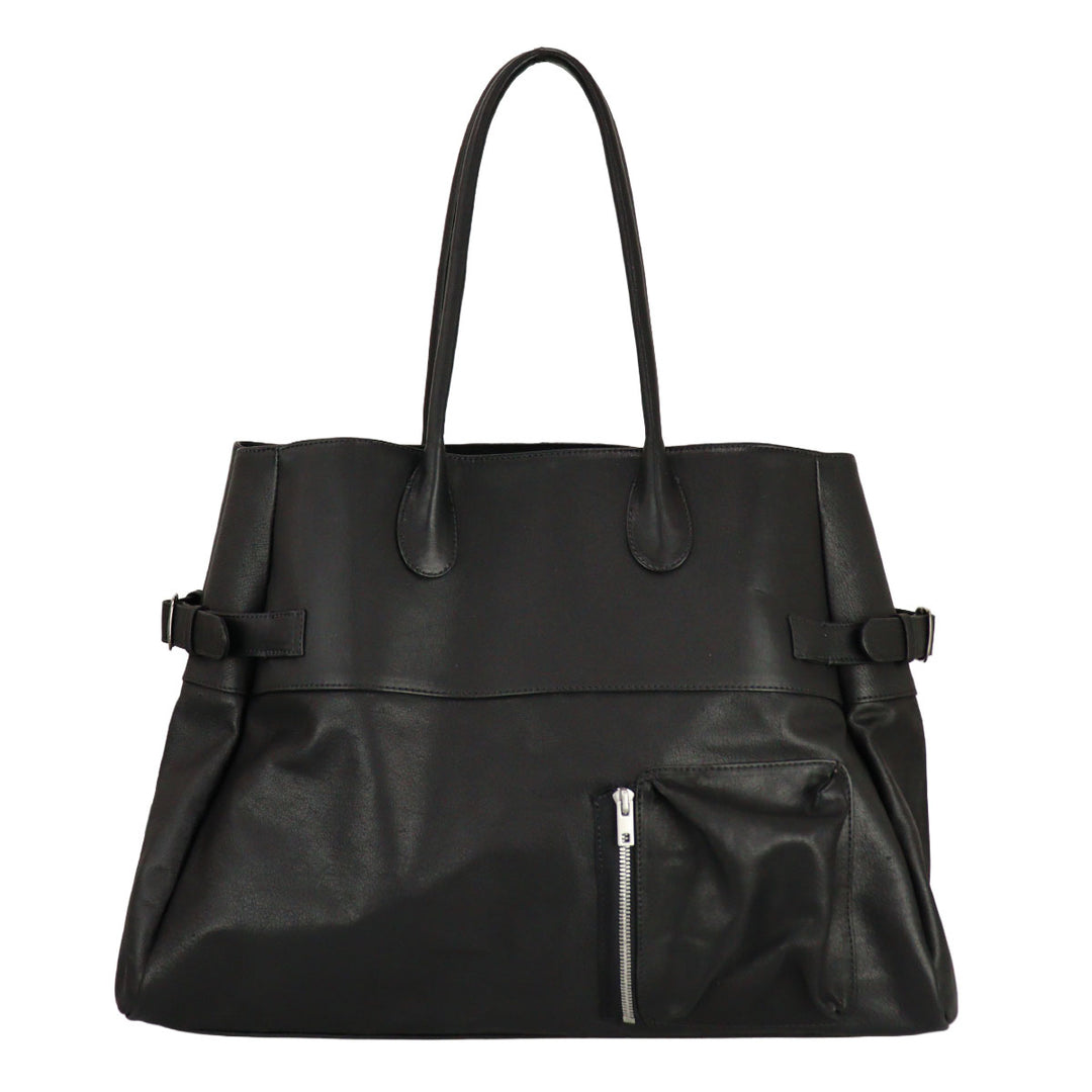 LEATHER BOMBER BAG