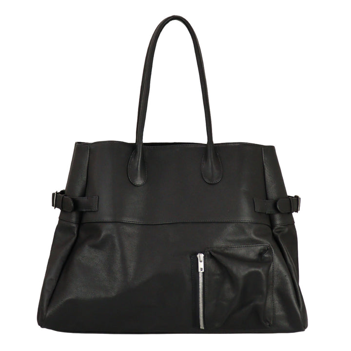LEATHER BOMBER BAG