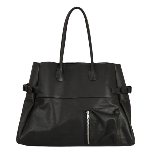LEATHER BOMBER BAG