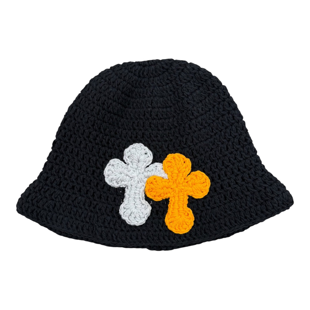 Y.A.R.N. 3Dダブル クロス ニット バケット ハット yarn 天心 Y.A.R.N. (ヤーン) | 3D double Cross Handmade Knit hat ニットハット