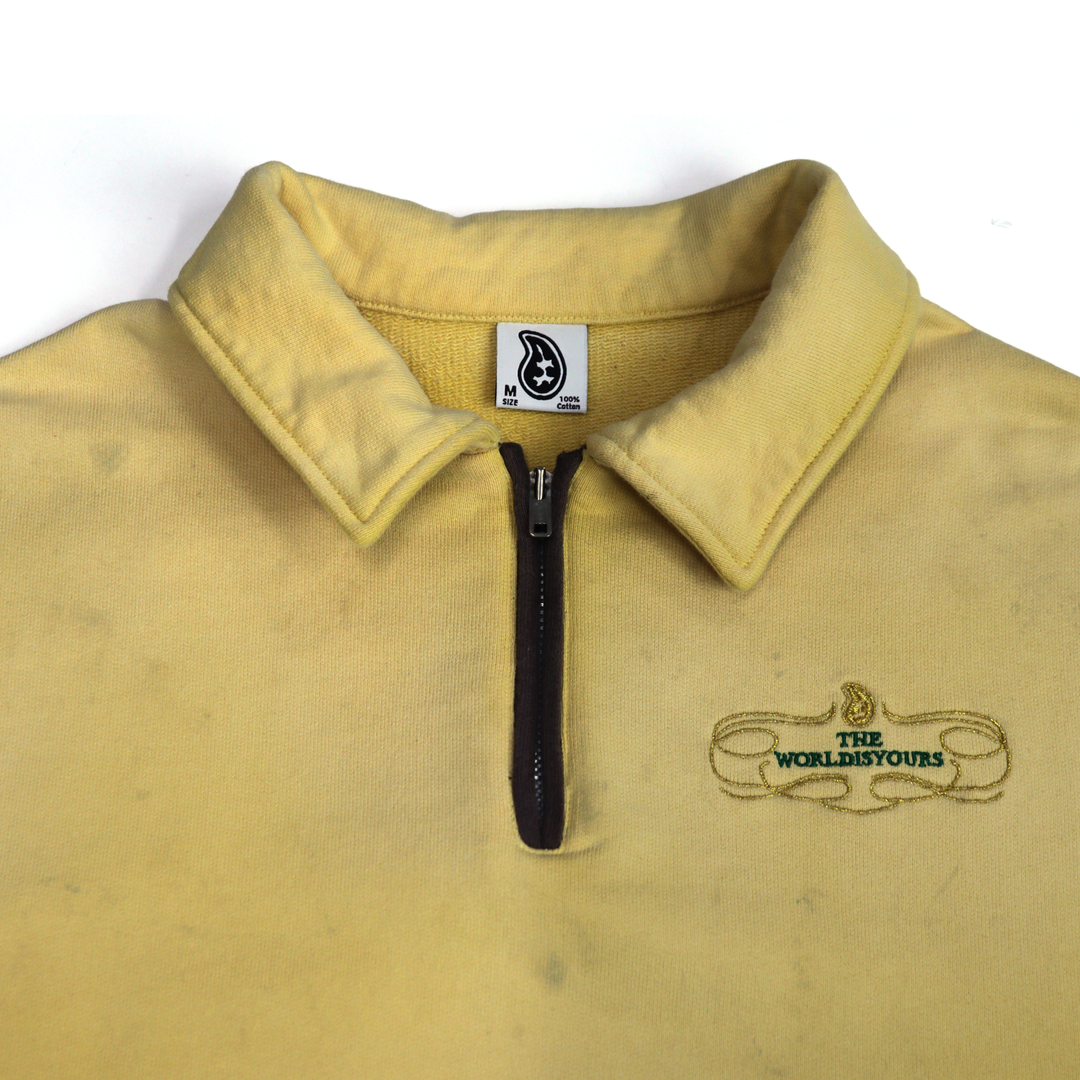 THE WORLD IS YOURS - Embroidery Harf zip trainer