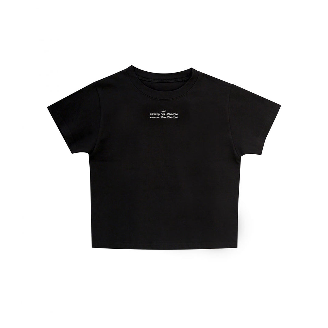 EMBROIDERED LOGO CROPPED TSHIRT - Rokh