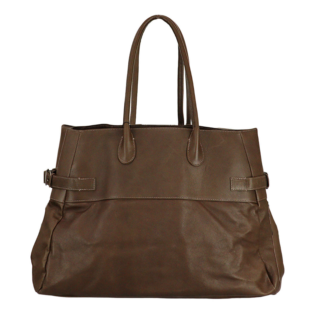 LEATHER BOMBER BAG