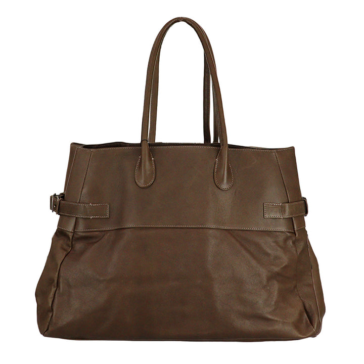 LEATHER BOMBER BAG