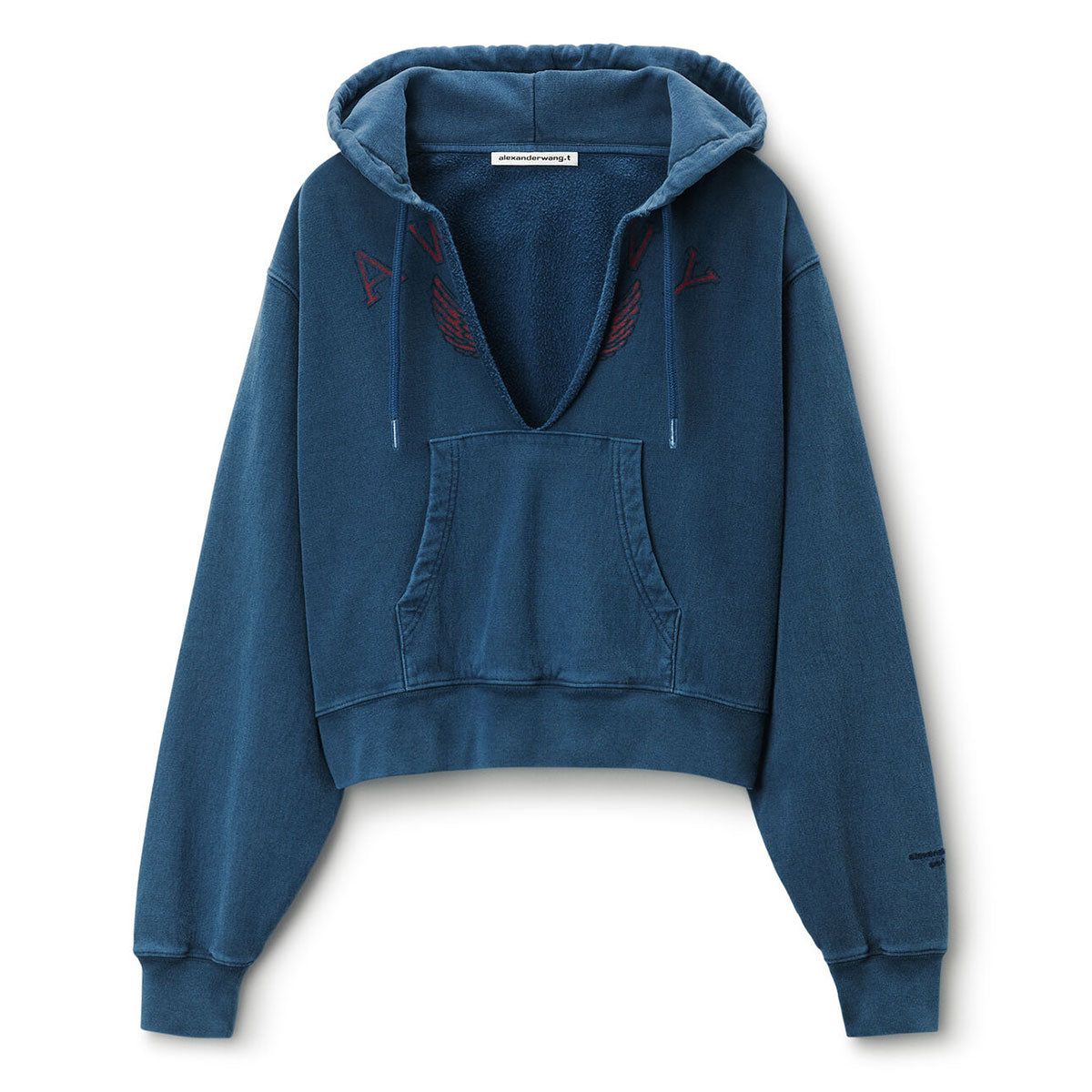 Distressed cotton hoodie | Why are you here?