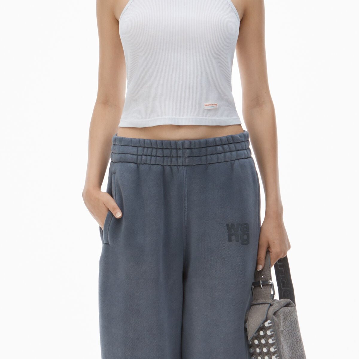 Alexander Wang ロゴ Essential Terry スウェットショートパンツ alexander wang - 【ラスト1点】【定番アイテム】 ESSENTIAL