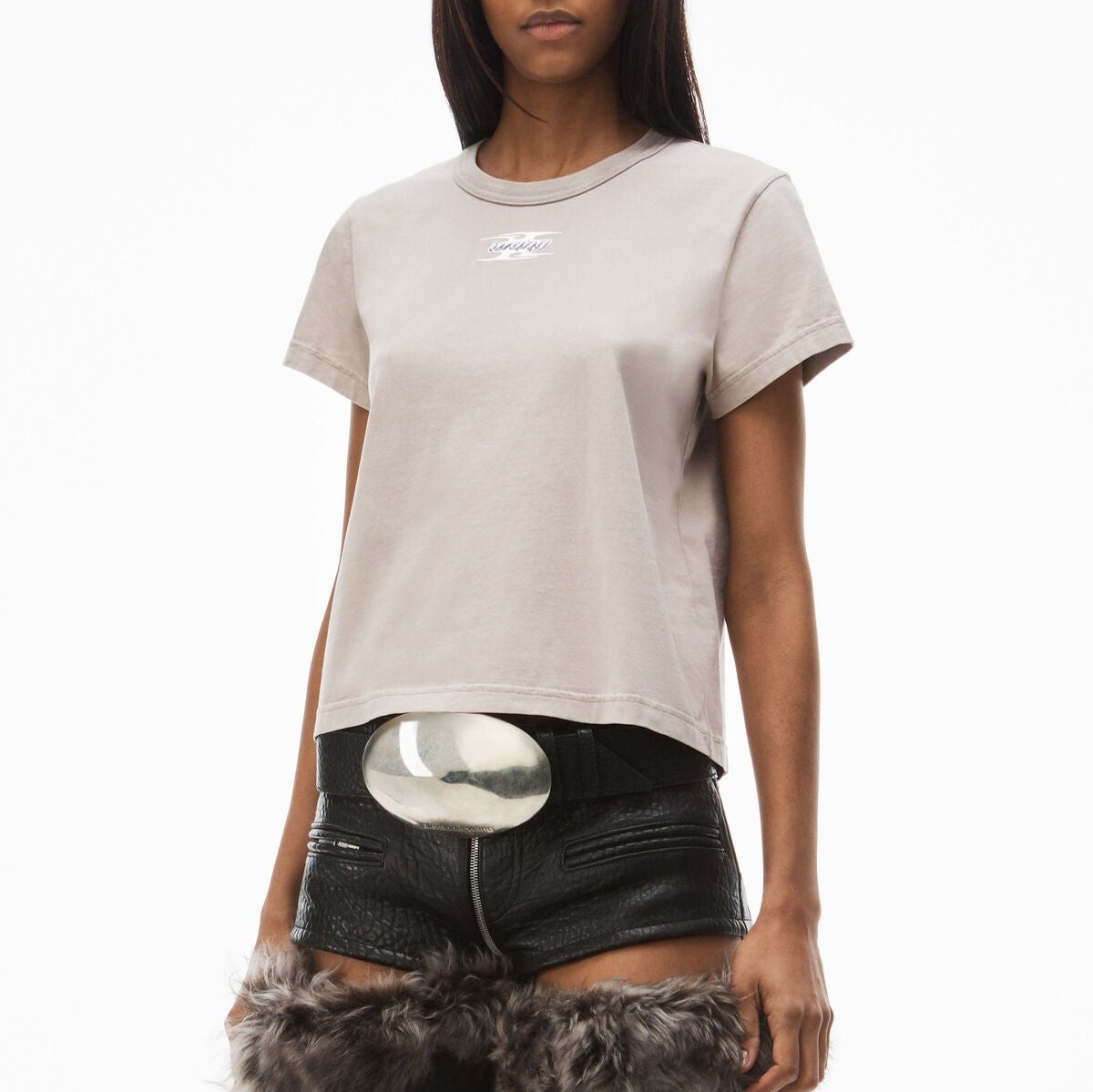 関税送料込み【Alexander Wang】ブレードロゴエンボスTシャツ ブレード エンボスロゴ コットン tシャツ | Why are you here?