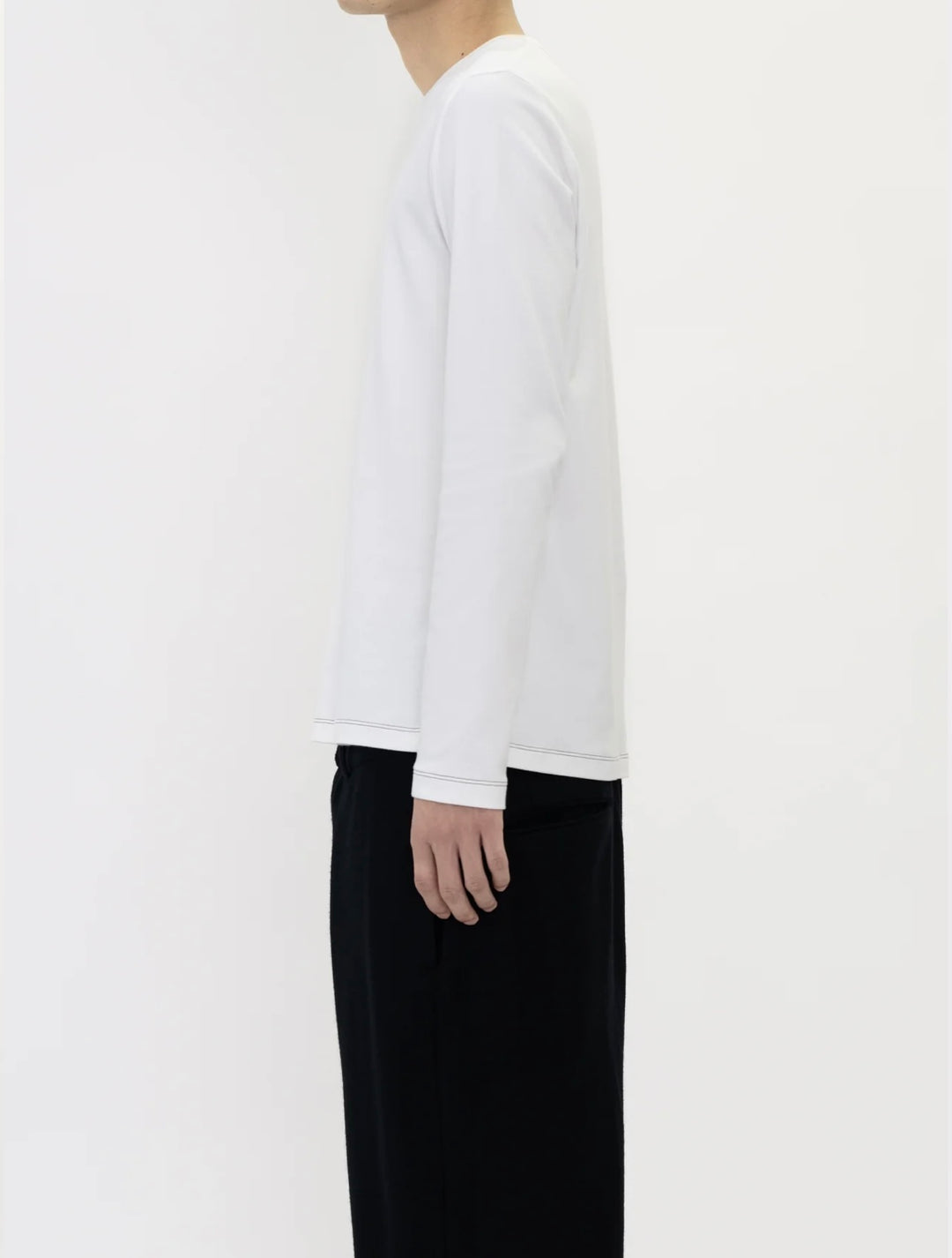 Contrast Stitch Long-sleeve Top