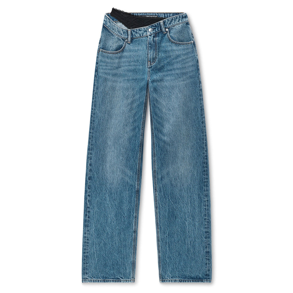 【THEILMA】 AMBER VOLUMINOUS DENIM blue デニム ジーンズ AZUL DENIM カーブフリンジデニム｜WOMEN｜250ISB11-057J｜AZUL